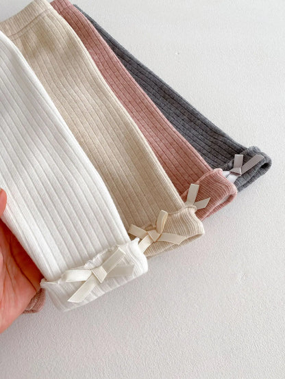 2025 Winter New Baby Plus Velvet Thick Leggings Cotton Girls Cute Bow Warm Trousers Infant Fleece Casual Pants Toddler Clothes