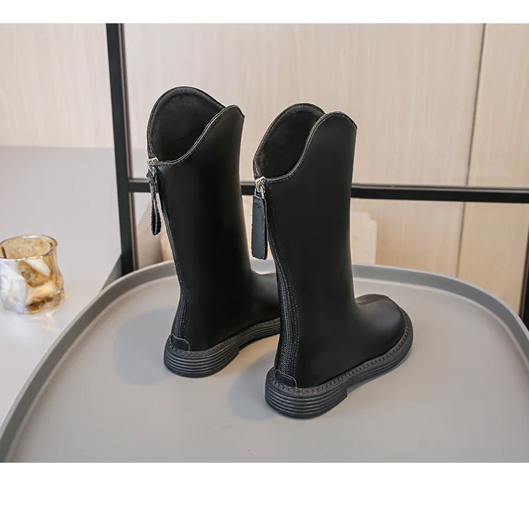 2025 NEW Girls Boots Fashion Cute Autumn Winter Casual Walking Shoes 4 To 12 Years Waterproof Comfortable Girl Ankle Boots