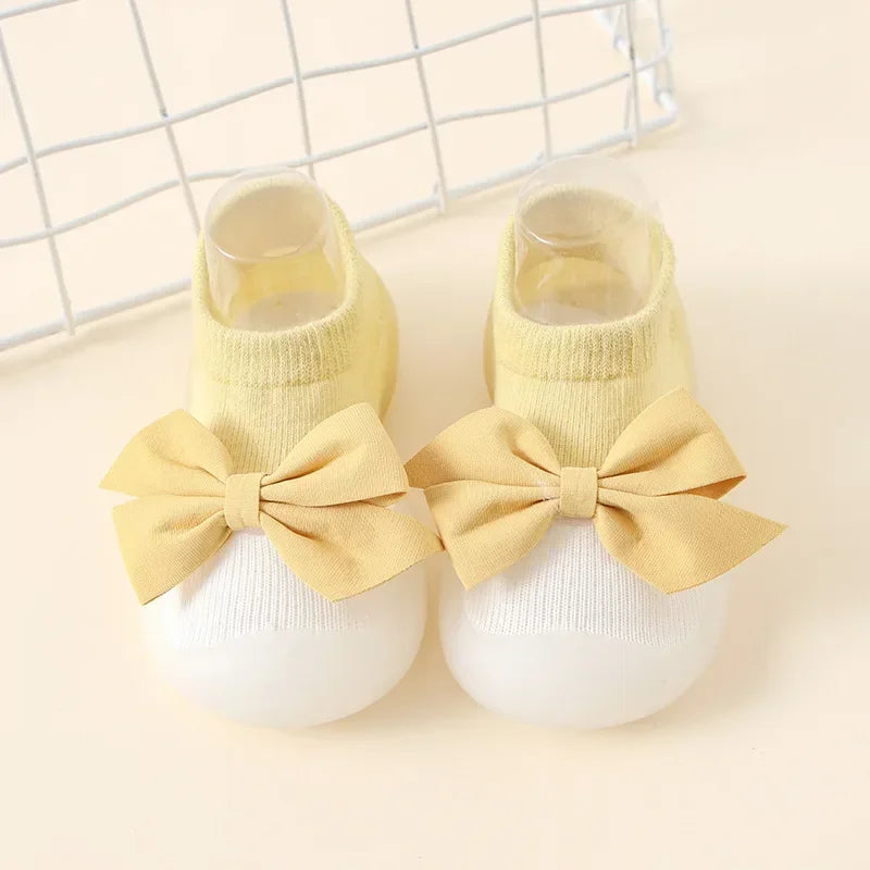 Spring and Summer New Fashion Bowknot Children's Indoor Shoes Cute Princess Style Baby Socks Shoes Baby Walking Shoes
