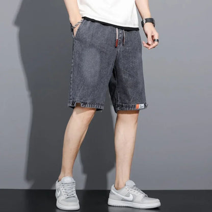 Men's Loose Baggy Denim Short Men Jeans Fashion Streetwear Hip Hop Long Capri Cargo Shorts Pocket Male pantaloons cartos
