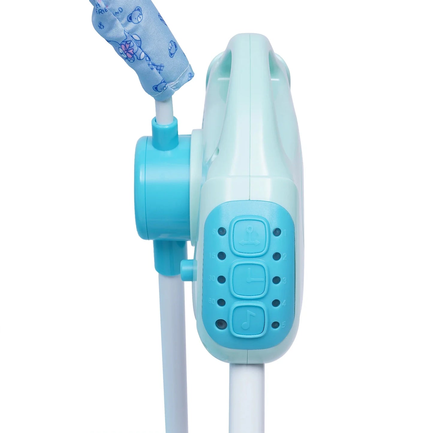 Electric Baby Crib Cradle Auto-Swing Newborn Sleep Bed Infant with Bluetooth blue with Chair + Music + Mat + Net