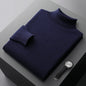 Autumn and winter new 100% merino cashmere sweater men's knitted pullover padded warm turtle neck fashion loose plus size coat
