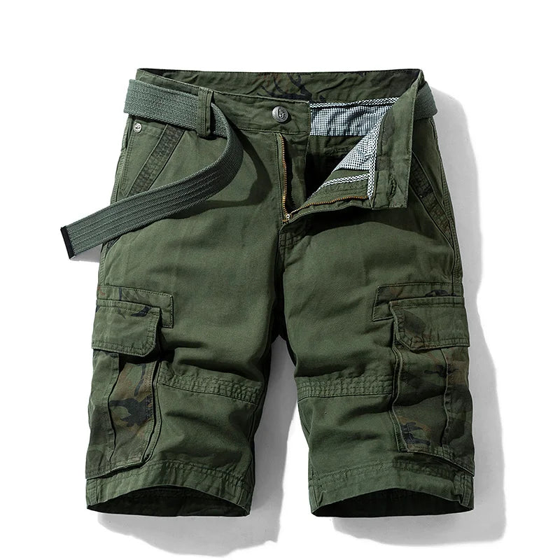 New Summer Men Cargo Camouflage Shorts Men's Cotton Beach Multi Pocket Shorts Man Spring Casual Joggers Shorts Male