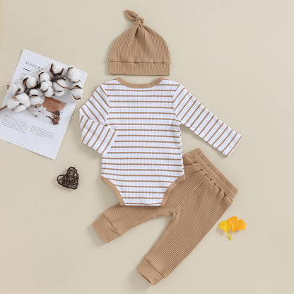 Mubi neo 0 to 18 Months Infant Set Newborn Baby Boy Clothing Top and Bottom Set Striped Children's Fashion for Babies Boy Outfits