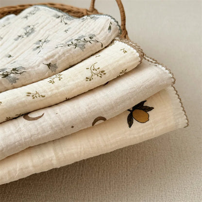 Summer Muslin Swaddle Blankets Cotton Soft Baby Blanket For Boys Girls Newborn Baby Receiving Blanket Sleeping Cover Crib Quilts