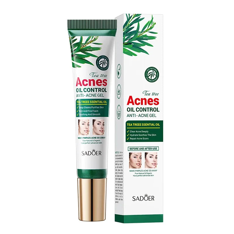 SADOER Tea Tree Acne Removing Cream Facial skincare Oil Control Face Gel Creams Hydrating Moisturizing Facial Cream Skin Care