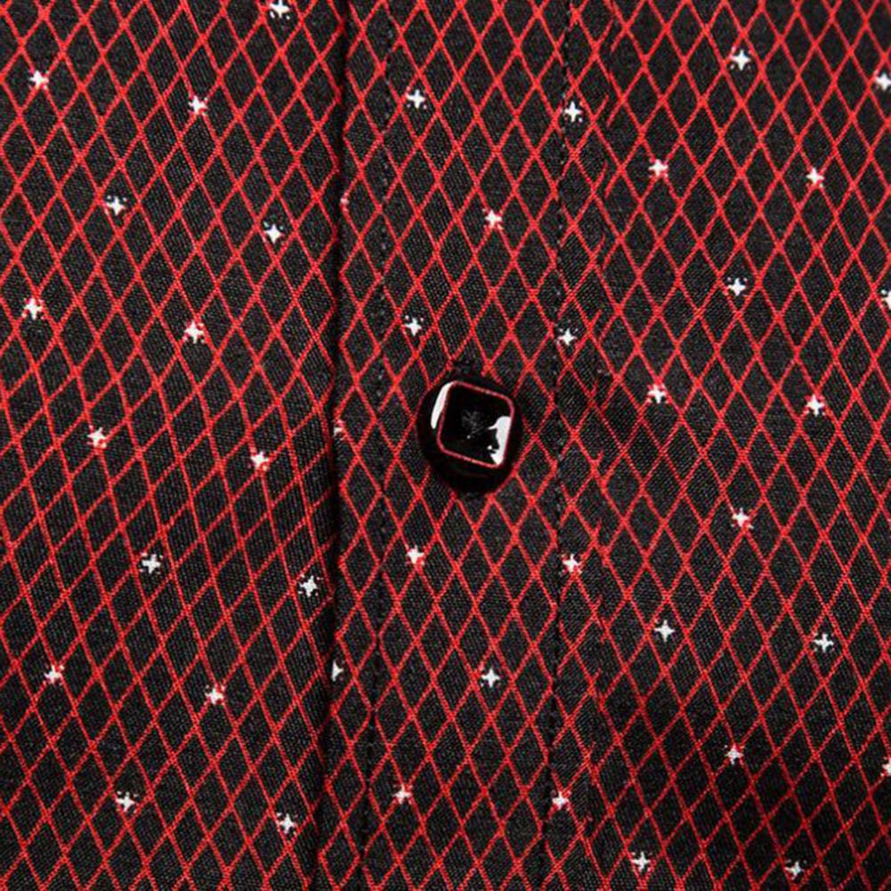 Men Shirt Formal Men Top Single-breasted Summer Top Lapel Summer Shirt Dot Print Shirt Business Shirt ropa hombre camisas