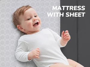 4 in 1 Wide Baby Bassinet Bedside with Diaper Changer, Long Next to Bed Crib with Mattress, Sheet, Music and Blackout Cover, Playpen