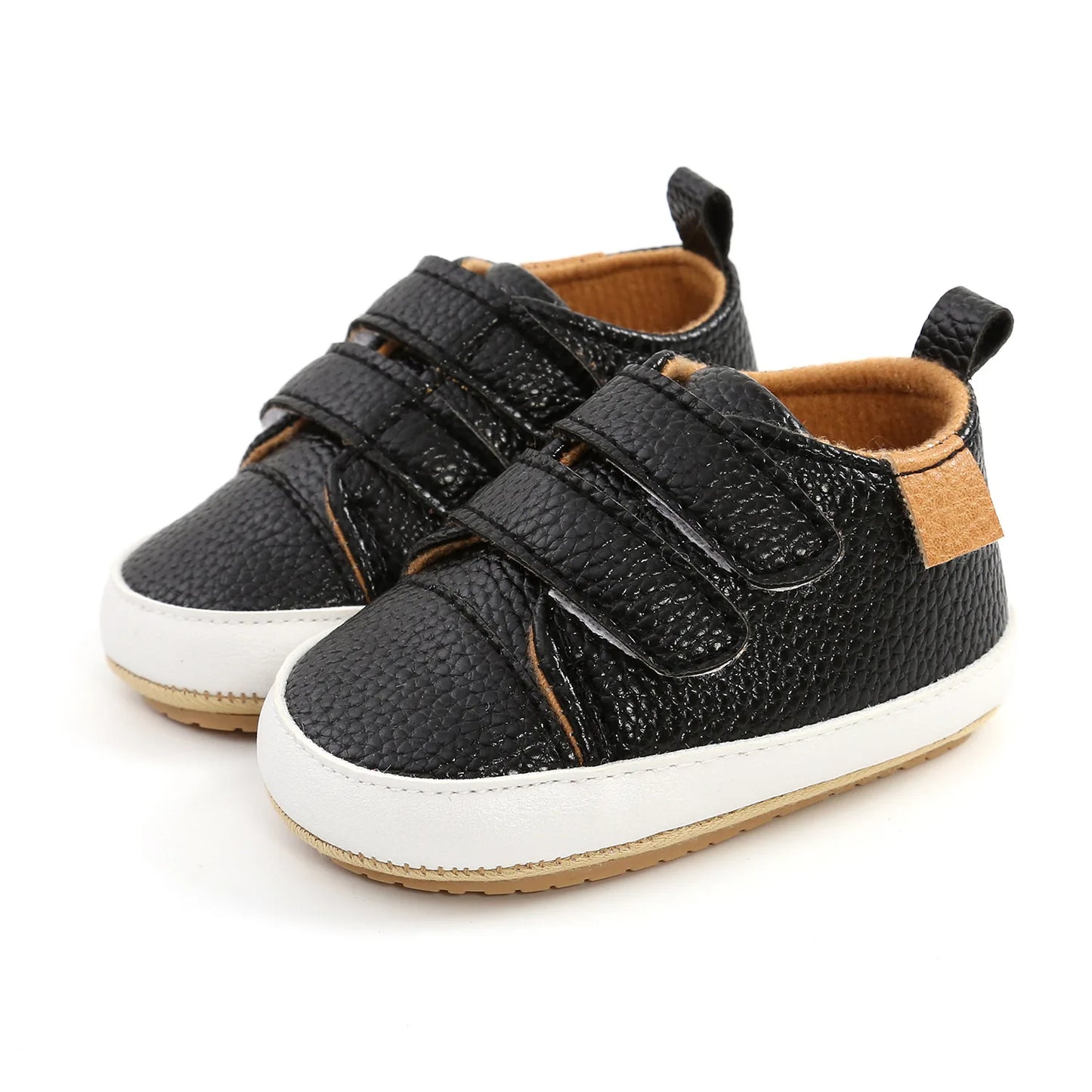 Meckior Baby Shoes Retro Leather Boy Girl Shoes Multicolor Toddler Rubber Sole Anti-slip First Walkers Infant Newborn shoes