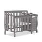 4-in-1 Mini Convertible Crib And Changer in Storm Grey, Greengard Gold Certified, Non-Toxic Finish