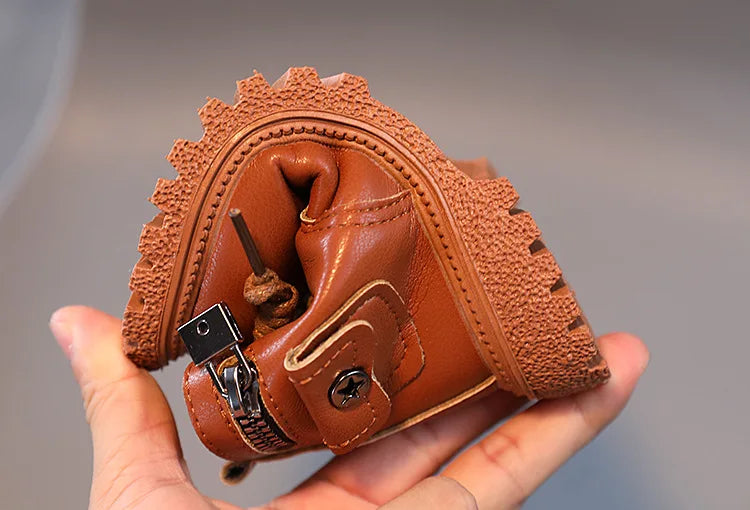 Spring Autumn Children Ankle Boots Classic Simple Black Boots for Girl Fashion Causal Kids Boots for Boys Leather Versatile Soft