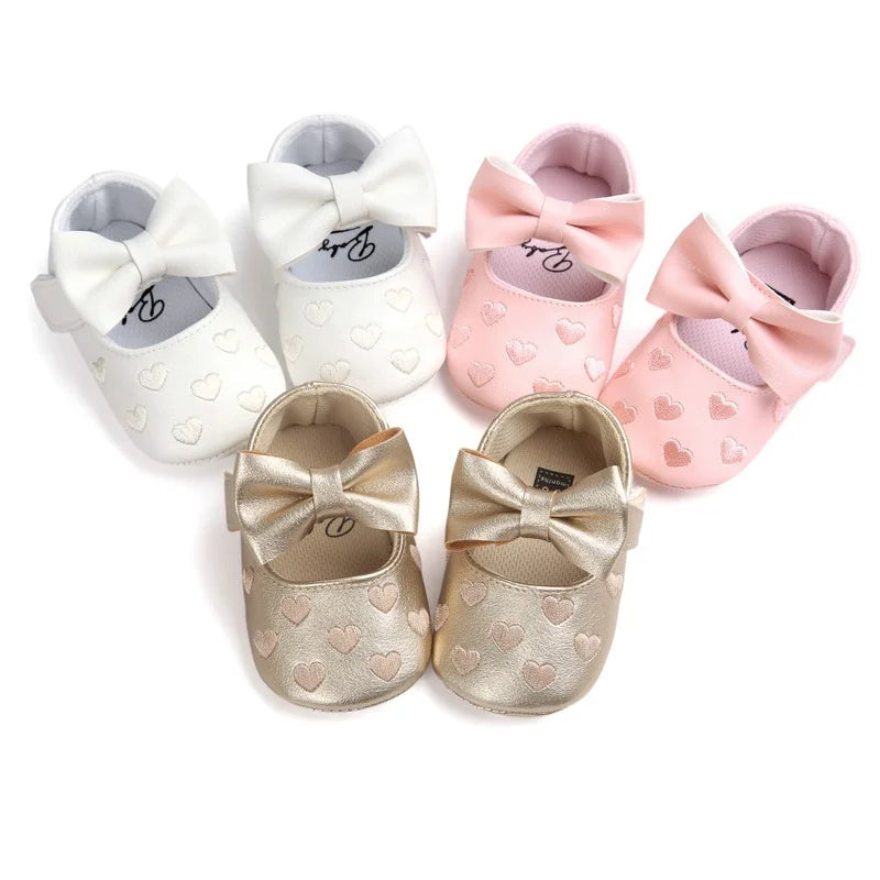 Meckior Baby Shoes Newborn Infant Boy Girl First Walker PU Sofe Sole Princess Bowknot Fringe Toddler Baby Crib Shoes Casual