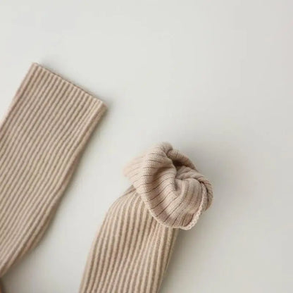 Spring Autumn Ins Boy Girl Baby Ribbed Leggings Children Solid Tight Casual Pants Infant Fashion Cotton Trousers Toddler Clothes