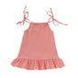 Summer Infant Baby Girl Dress Toddler Dress Muslin Cotton Sleeveless Ruffles Slip Dresses