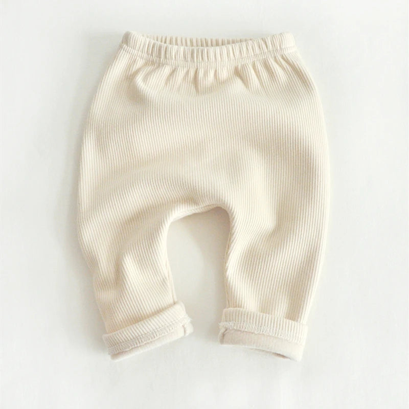Autumn Winter Toddler Kids Girls Pant Plush Velvet Thick Warm High Waist Bottoming Baby Boys Leggings