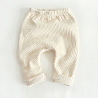 Autumn Winter Toddler Kids Girls Pant Plush Velvet Thick Warm High Waist Bottoming Baby Boys Leggings