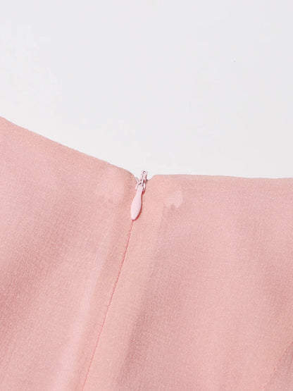 Girl's Dress Irregular Pleated Patchwork Fashion Long Lantern Sleeve Waist Cinching Mini Dress 2025 New