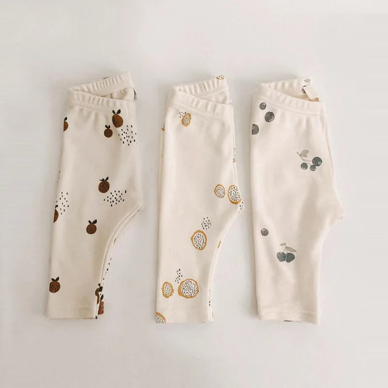 0-3T Newborn Kid Baby Boys Girls Clothes Print Cotton Pant Cute Sweet Bottoms Baby Trousers Home wear Leggings Outfit