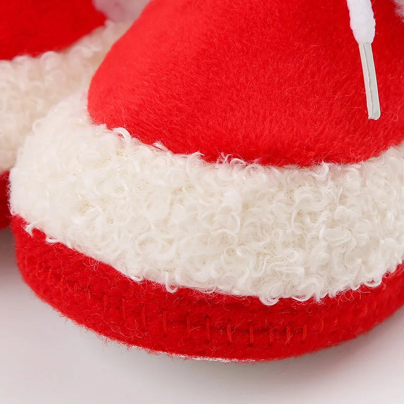 Korean Style Patchwork Plush Baby Shoes - Soft Sole, Cotton Padded, Lace-up Snow Boots for Adorable Boys and Girls 0-18M