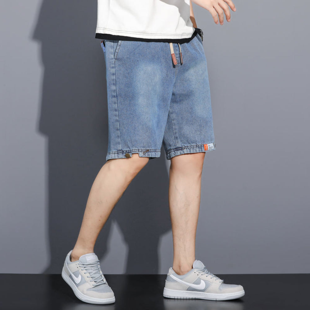 Men's Loose Baggy Denim Short Men Jeans Fashion Streetwear Hip Hop Long Capri Cargo Shorts Pocket Male pantaloons cartos