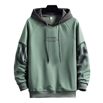 Pullover Sweatshirt Breathable Winter Hooded Plush Lining Men Sweatshirt Thick Skin-Touch Pullover Hoodie Daily Clothing