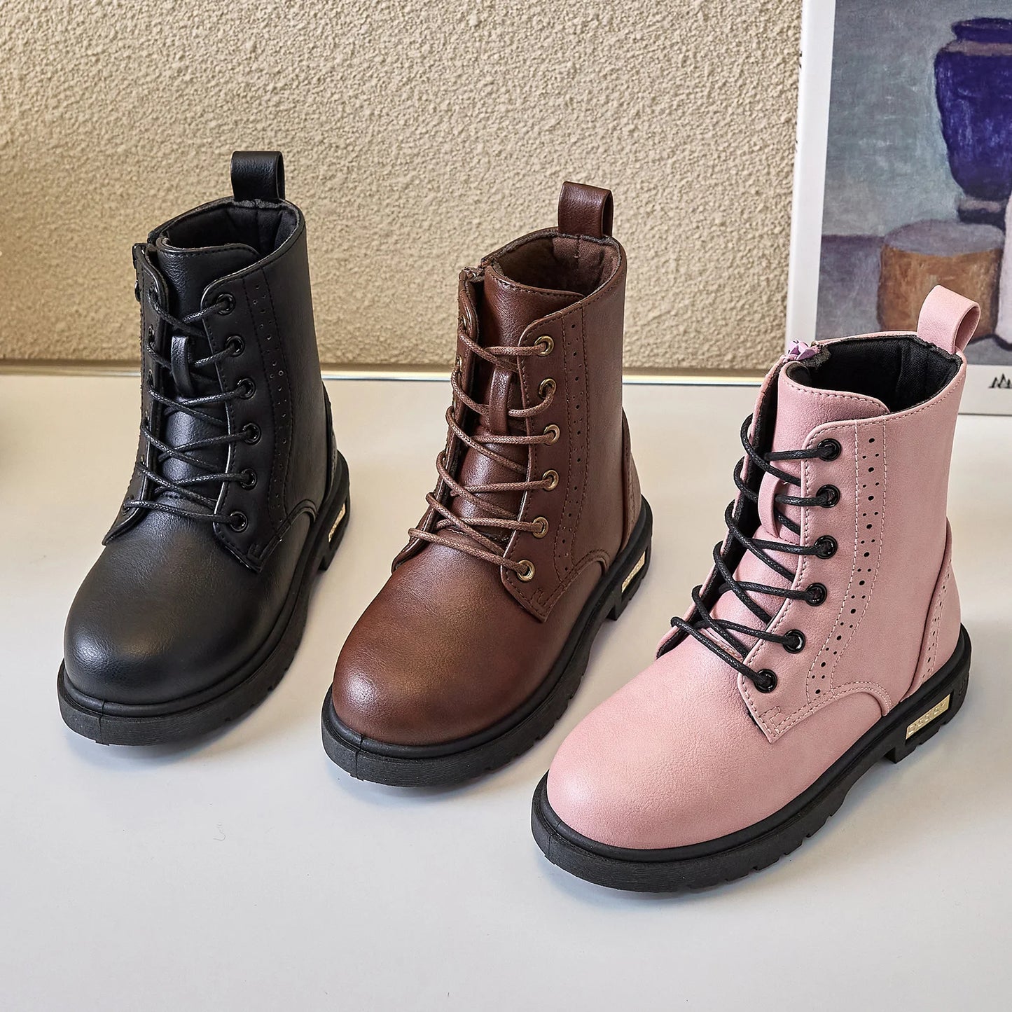 Kids Fashion snow warm  waterproof Anti slip girls boots