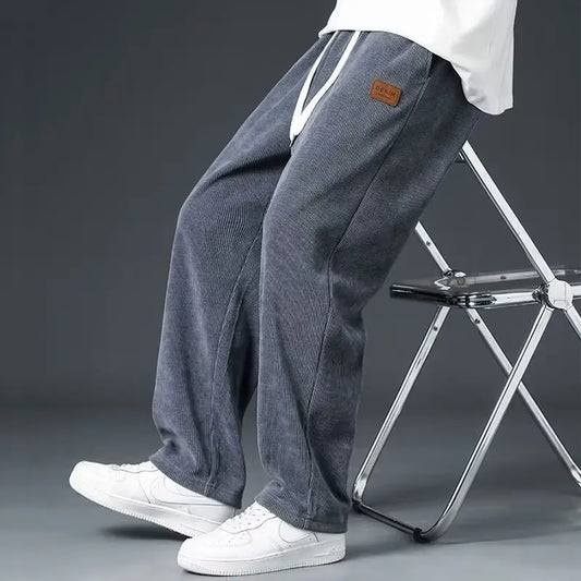 2025 New Design Spring Autumn Straight Sweatpants men baggy pants Men's pants joggers Male Loose Grey Casual Pants for men's