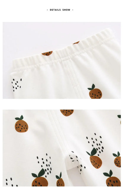 0-3T Newborn Kid Baby Boys Girls Clothes Print Cotton Pant Cute Sweet Bottoms Baby Trousers Lovely Home wear Leggings Outfit