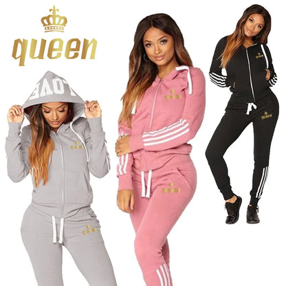 2025 Autumn New Women Comfortable Casual Tracksuits 2 Piece Sports Outfits Long Sleeve Tops and Long Pants Suit  Sport Set