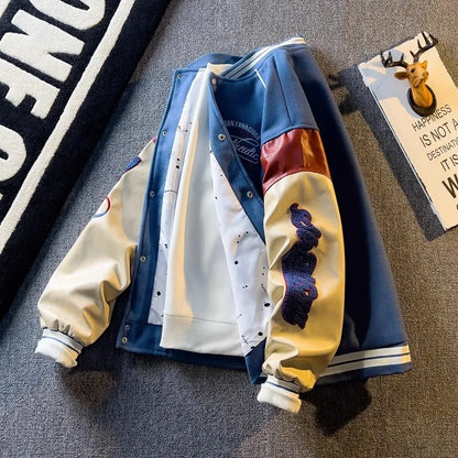 Baseball Jacket Men Fashion Baseball Jersey Casual Long Sleeve Jacket Coats  Fashion Loose Male Coat Hooded Baseball Jersey New