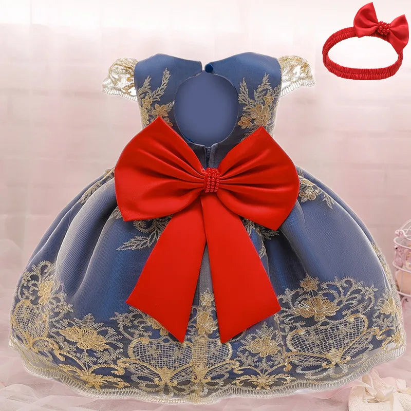 Baby Girls Christmas Dress 3 6 9 12 18 24 Months Toddler Newborn Lace Princess Dress 1 Year Old Birthday Party New Year Costume