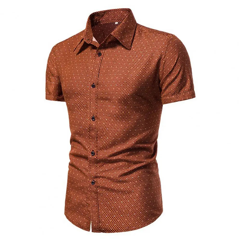 Summer Shirt for Men Daily Casual White Shirts Short Sleeve Button Down Slim Fit Male Social Blouse XL