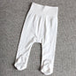 Summer Spring Newborn Baby Boys Girls Cotton High Waist Footed Pants Censual Leggings with Feet  Pajama Trouser Panty hose 0-12m