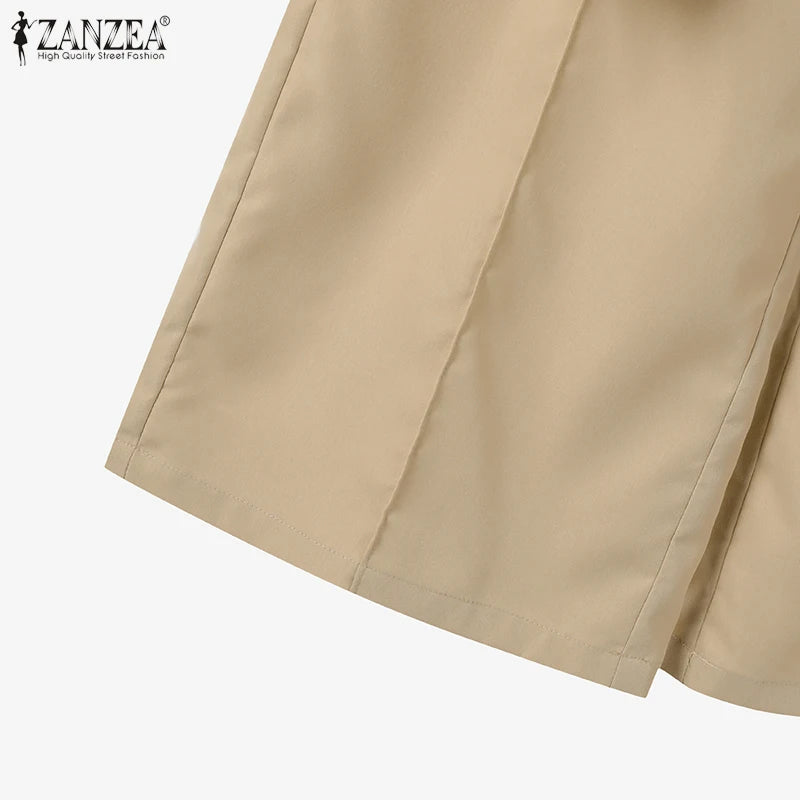 Elegant Chic Women 2-Pieces Sets ZANZEA Woman 2025 Trouser Suits Fashion 2pcs Outfits Tank Top and Wide Leg Pant Suits Oversize