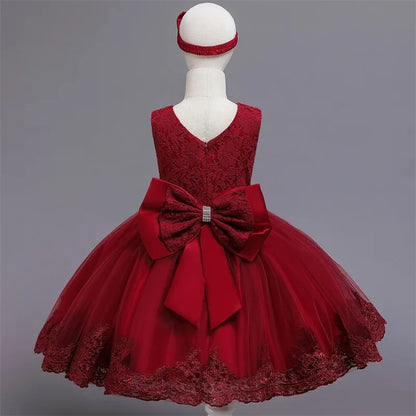 Baby Girls Christmas Dress 3 6 9 12 18 24 Months Toddler Newborn Lace Princess Dress 1 Year Old Birthday Party New Year Costume