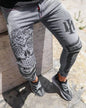 Men's Stretchy Ripped Skinny Embroidered Jeans Men's White Pants Destroyed Hole Slim Fit Denim High Quality Hip Hop Men trousers