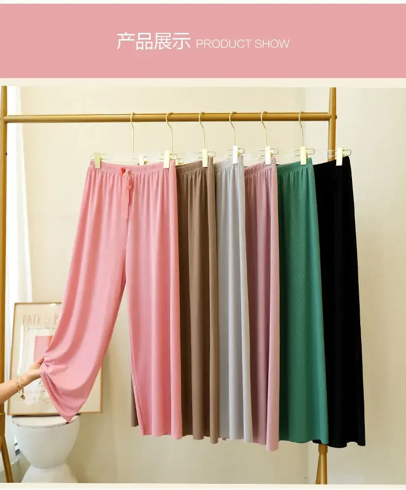 Female Home Clothes 2 Pieces Set Lady Home Suit Summer Women Lounge Wear Autumn Loose Home wear Suit for Women Pajamas Pants Set