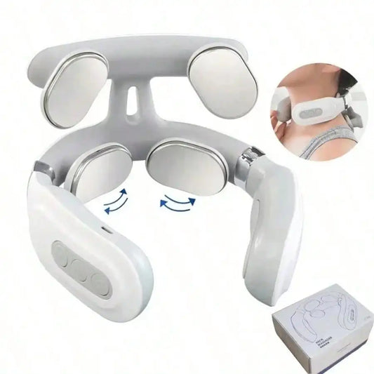 Portable Smart Neck & Shoulder Massager - USB Rechargeable, Lithium Battery, Ideal Gift For Men & Women