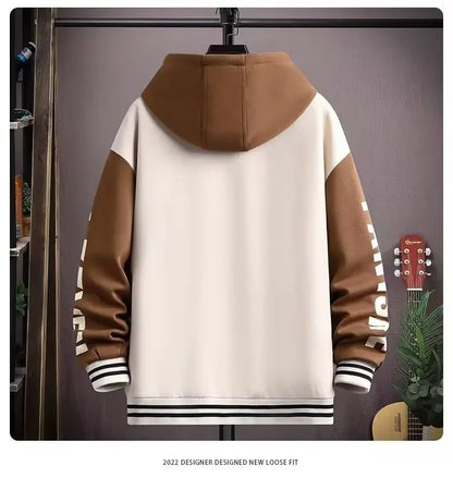 S-6XL Men's Hooded Pockets Cargo Jacket Men's Clothing Spring Autumn Japanese Fashion Loose Male Coat Hooded Baseball Jersey New