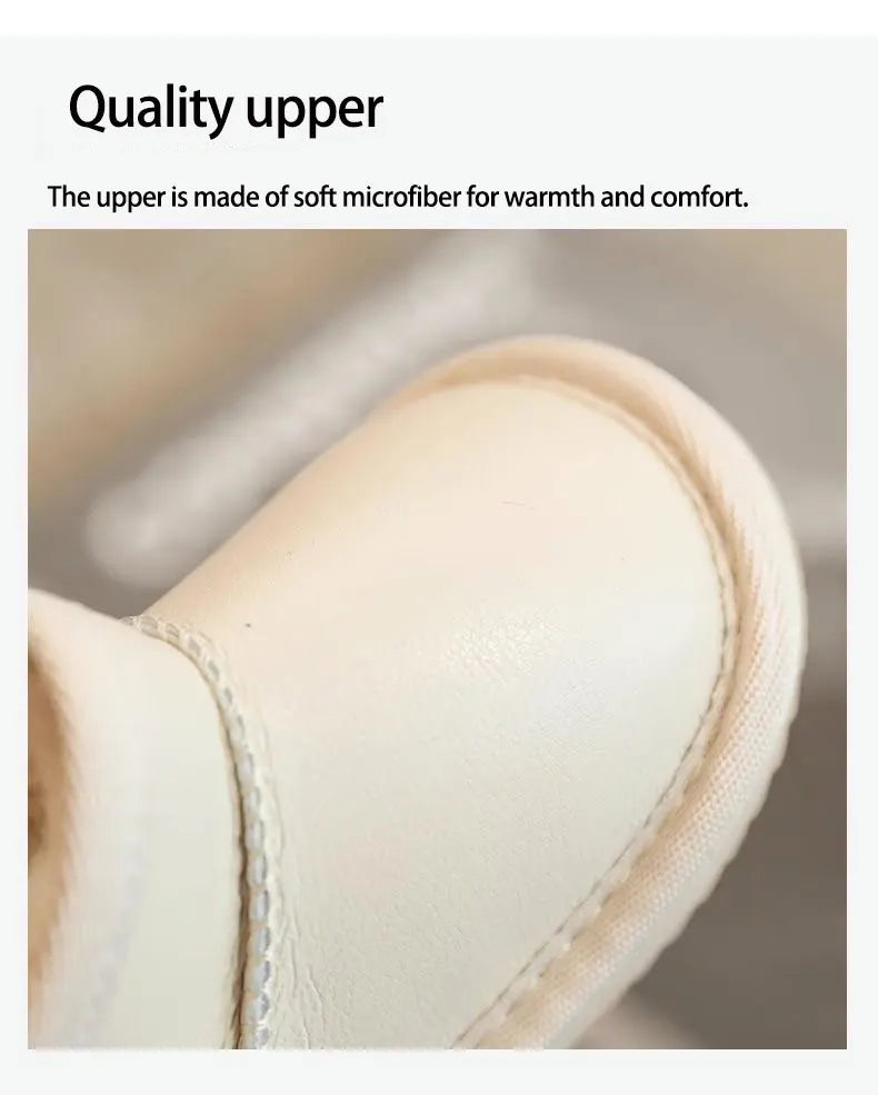 Children's Winter Snowy Boots Girls' Versatile Warm  Boys' Cotton Shoes Size 17-30