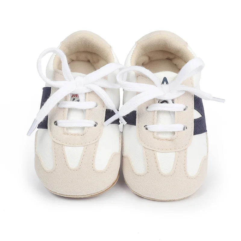 Newborn Baby Sneakers Letter Patchwork Baby Casual Shoes Anti-slip Hundred Toddler Baby Boys Girls Shoes 0-18 Months
