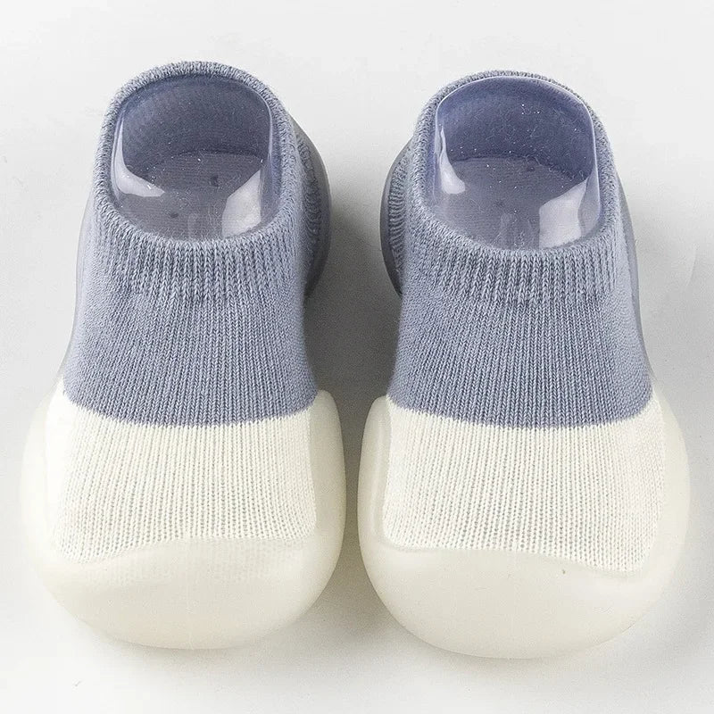 1pair Baby First Walker Toddler Shoes Non-slip Comfortable Silicone Soft Sole Casual Indoor Floor Socks Knit Booties for Newborn