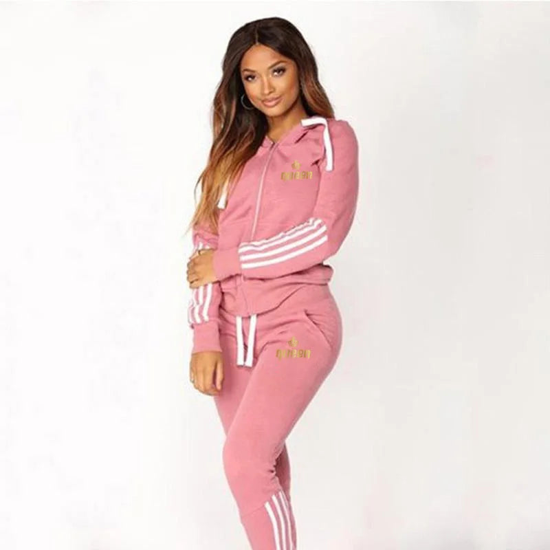 2025 Autumn New Women Comfortable Casual Tracksuits 2 Piece Sports Outfits Long Sleeve Tops and Long Pants Suit  Sport Set