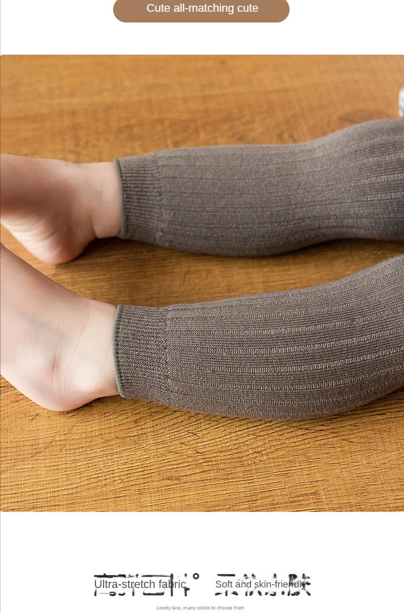 Spring Autumn Baby Pants Newborn Girls Leggings Soild Color Cotton Ribbed Pants Kids Children Leggings 0-6 Years for Girls Boys