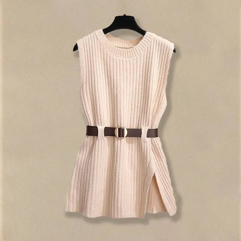 2025 Spring New Korean Elegant in Matching Set Women's Fashion Knitted Vest+ Shirt+ Jeans Three Piece Female Chic Denim Pants Suit