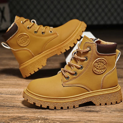 New Winter Spring Children Rubber Ankle Yellow Snow Black Boots For Girls Boys Boots Casual Kids Toddler Shoes Sneakers Footwear