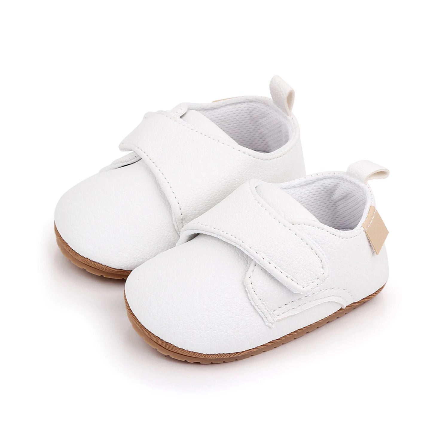 VISgogo Baby Shoes First Walkers PU Sneakers Soft Sole Cute Baby Casual Flats Infant Shoes for Newborn Girl Boys 0-18Months