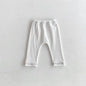 MILANCEL 2025 Autumn Baby Pants 0-3 Y Korean Style Toddler Girls Solid Big PP Leggings Infant Boys Cotton Slim Fit Trousers