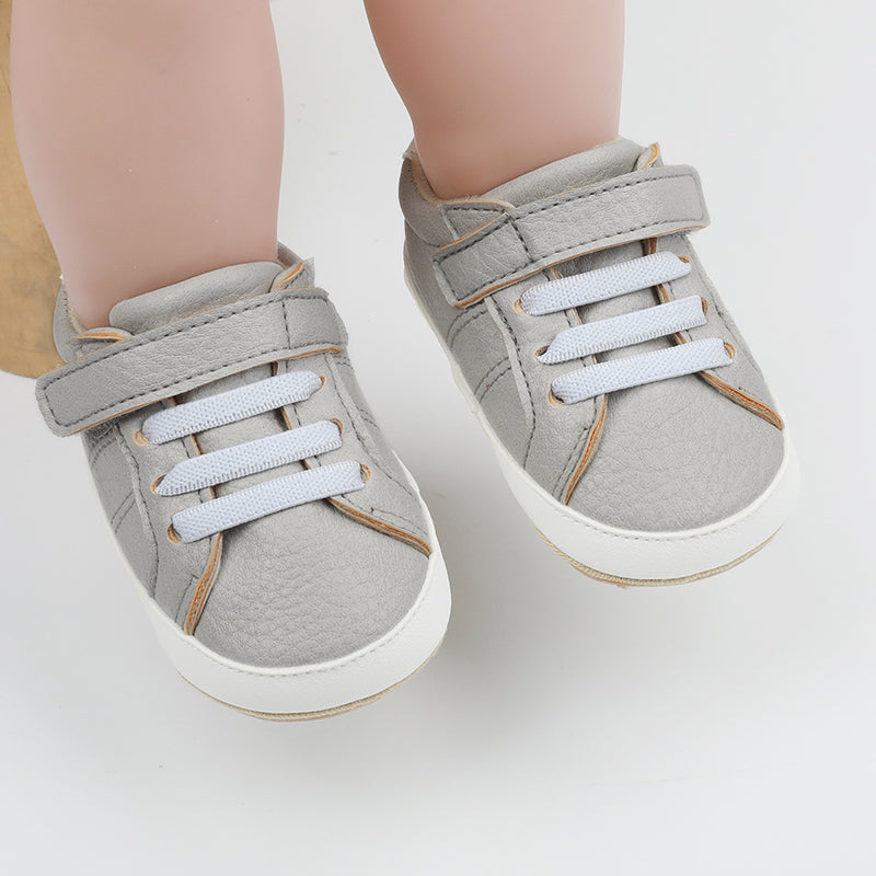Newborn Baby Girls Boys Sneakers PU Leather Anti-Slip Soft Sole Pre walker Toddler Casual First Walkers Infant Shoes For 0-18M