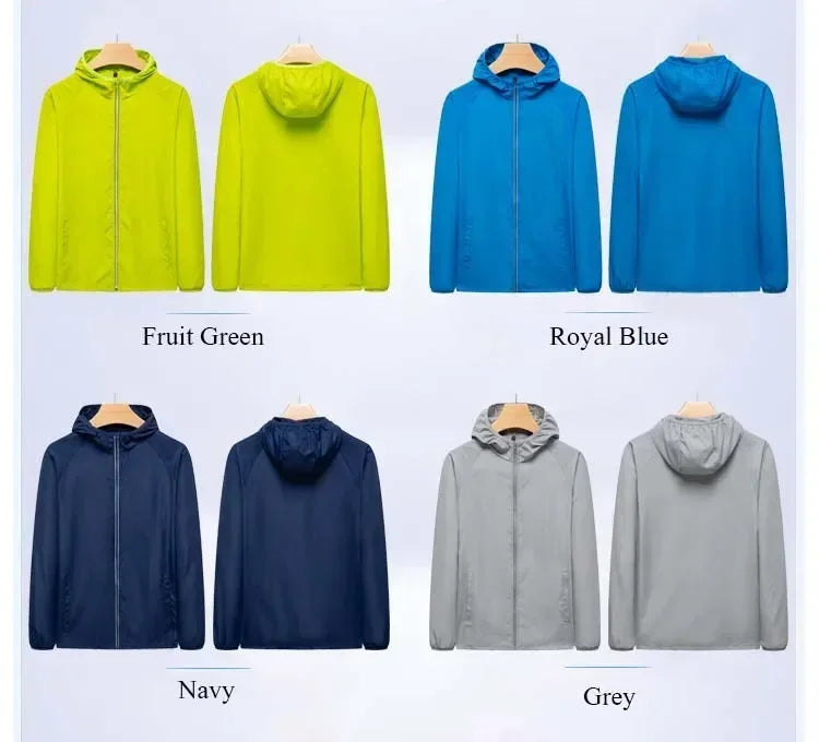 Men's Hiking Jackets Waterproof Women Sun Protection Windbreaker Camping Climbing Outdoor Coat Unisex Portable Clothes